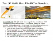 Tek/Çift Kirişli Gezer Köprülü Vinç Sistemleri